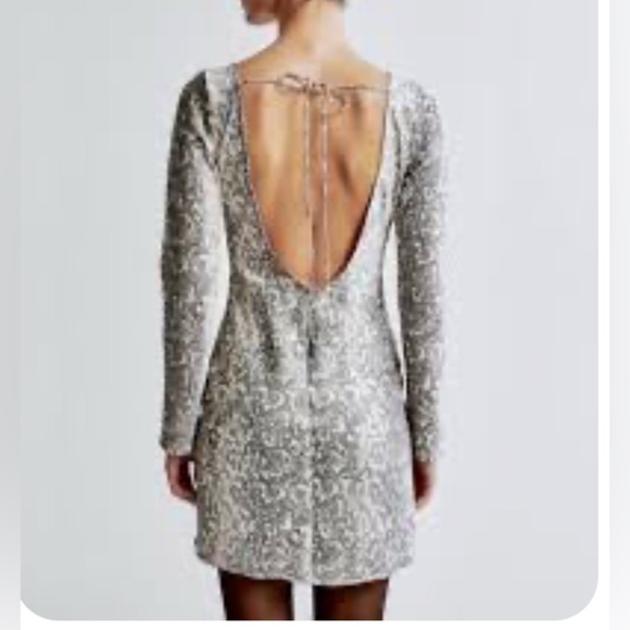 Abercrombie & Fitch Silver Long Sleeve Dress - Picture 2 of 5